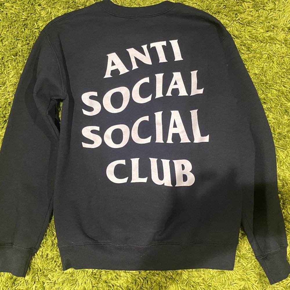 Mens Anti Social Social Club Black Crewneck Sweater